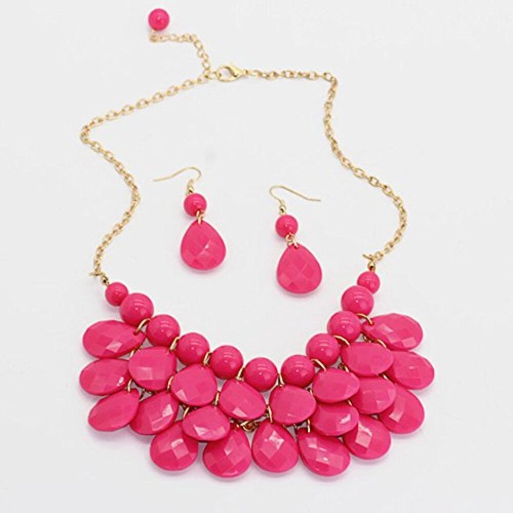 Floating Bubble Teardrop Statement Necklace Boho … - image 4